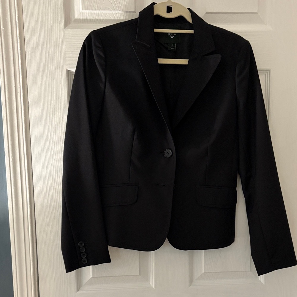J. Crew Black Single-Button Tailored Blazer